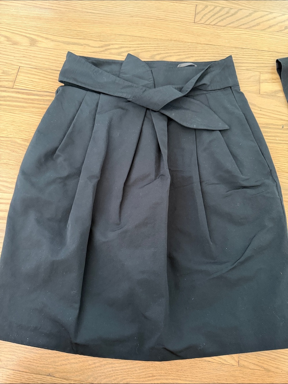 Derek Lam Black A-Line Tie-Waist Skirt